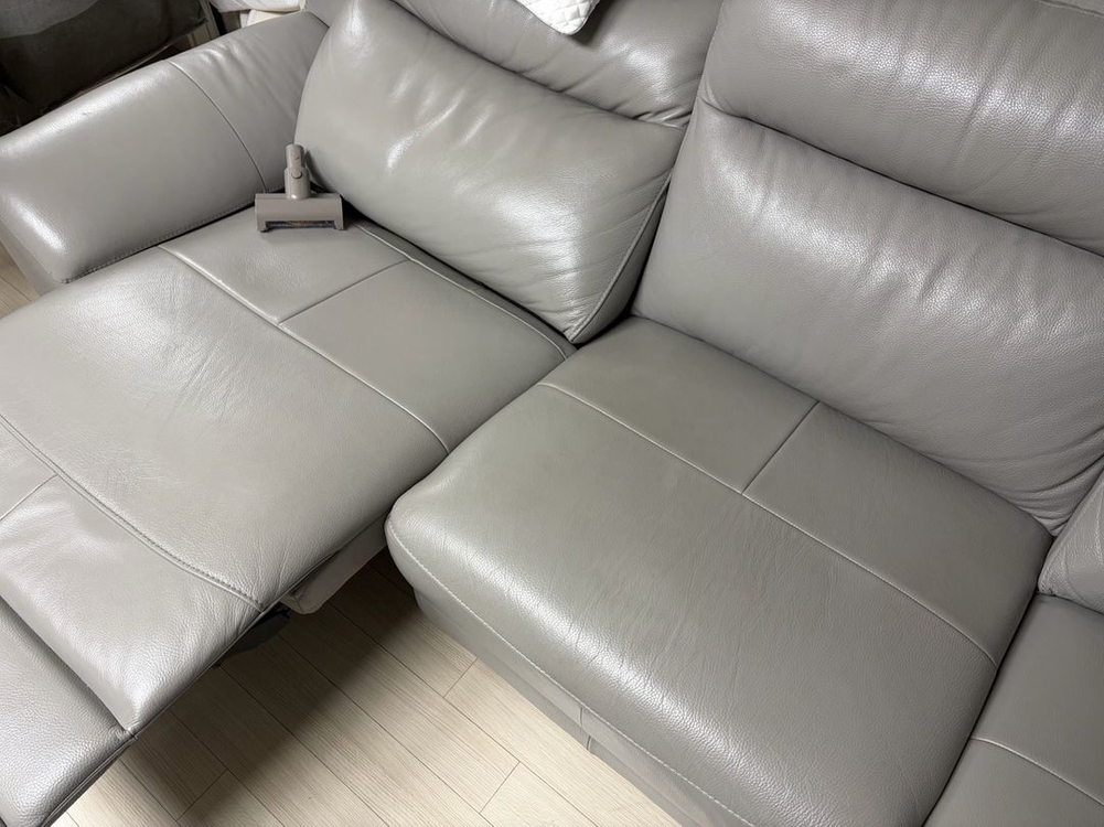 한샘 프라임 리츠 4인용 리클라이너 이태리 천연가죽 소파 이미지