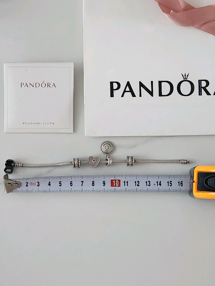 PANDORA 판도라 실버 팔찌 참 세트 정품 이미지