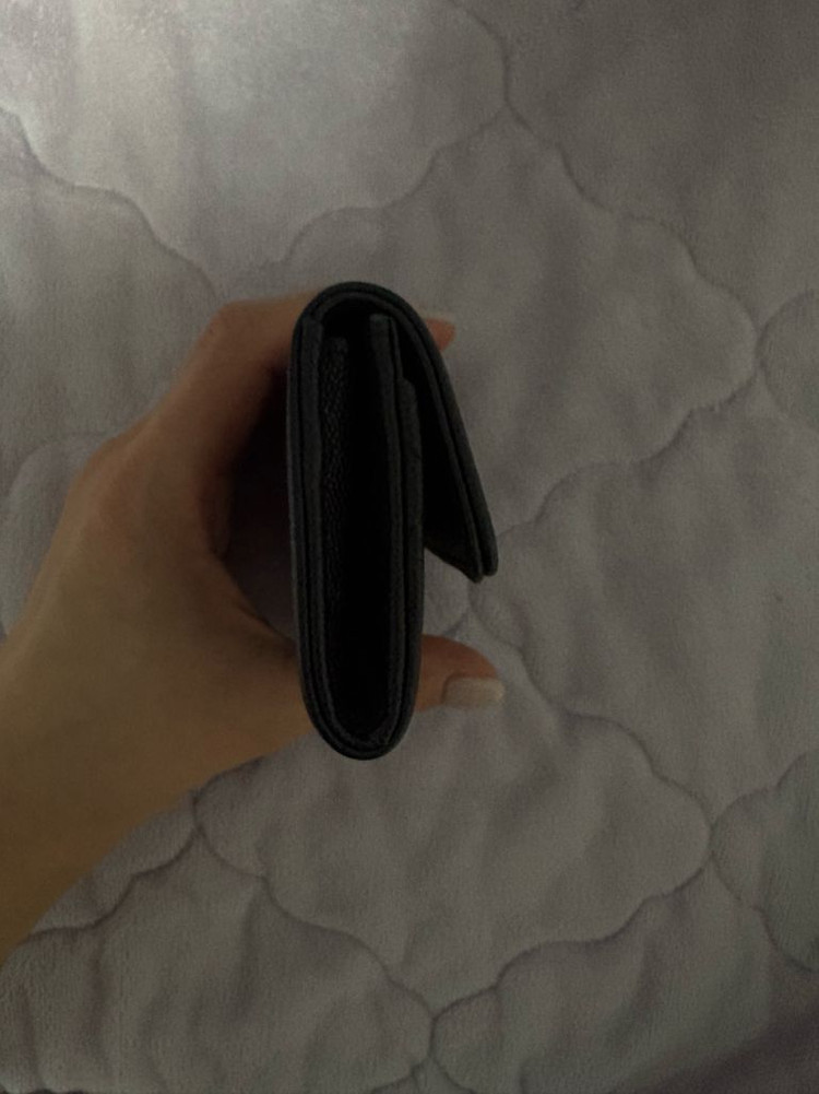 샤넬 보이 캐비어 카드지갑 블랙 금장 이미지
