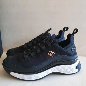 샤넬 믹스드 파이버 스니커즈 블랙 36.5