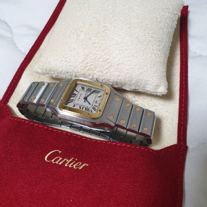 까르띠에 정품 산토스 갈베 18K 콤비 라지