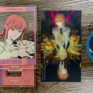 체인소맨 마키마 아크릴 스탠드, pp카드, 스티커 일괄 이미지