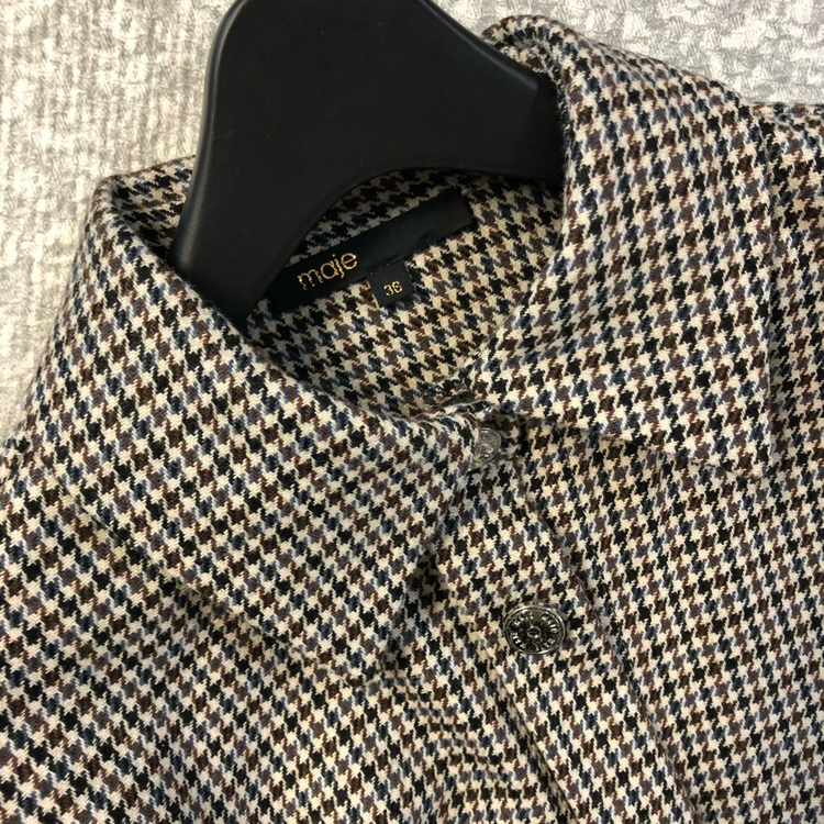 마쥬 체크 플리츠 원피스 올드머니룩 하객룩 결혼식 36 정품 maje--3