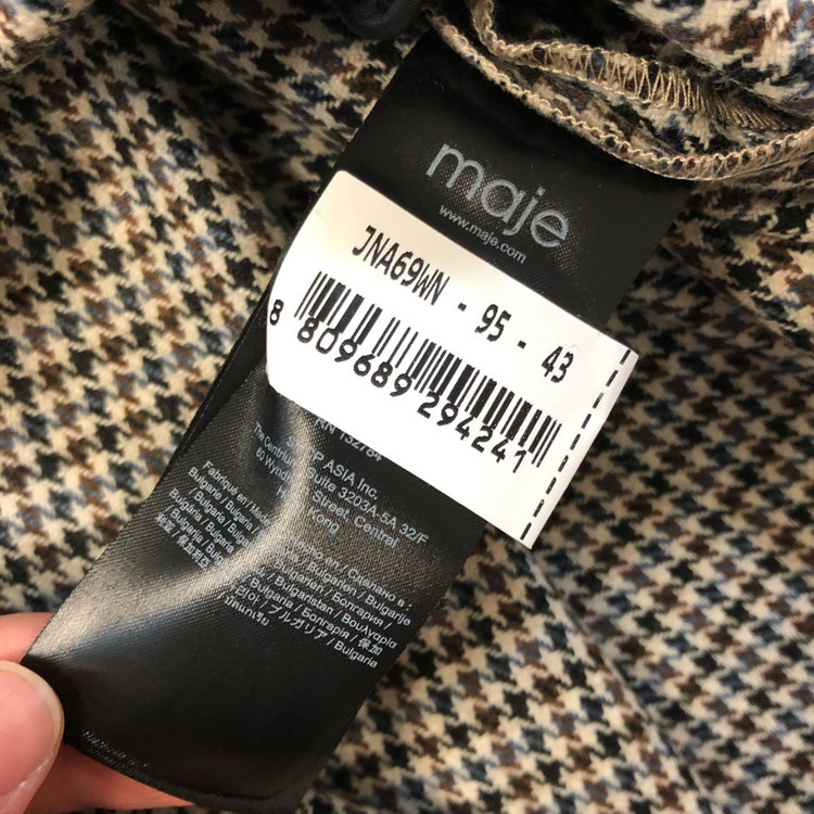 마쥬 체크 플리츠 원피스 올드머니룩 하객룩 결혼식 36 정품 maje--5