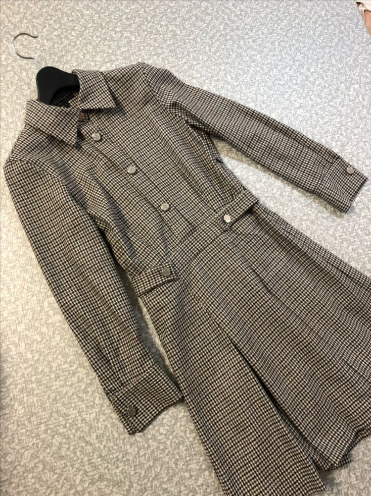 마쥬 체크 플리츠 원피스 올드머니룩 하객룩 결혼식 36 정품 maje--9