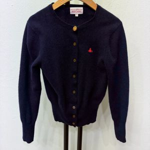 정품) 비비안웨스트우드 자수로고 네이비 가디건 1