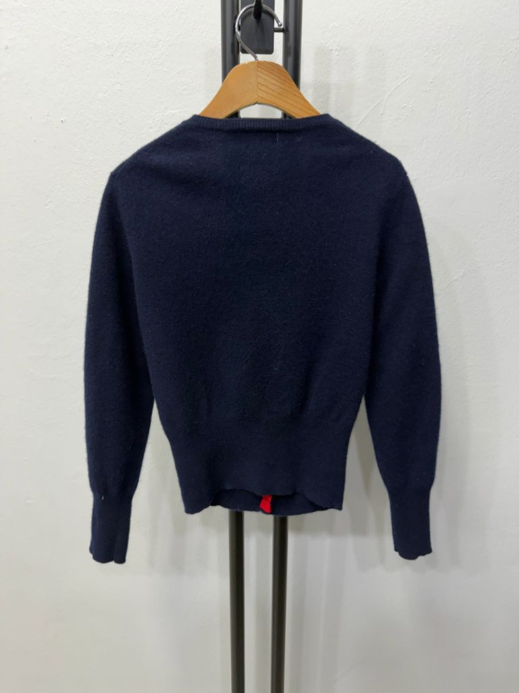 정품) 비비안웨스트우드 자수로고 네이비 가디건 1--4