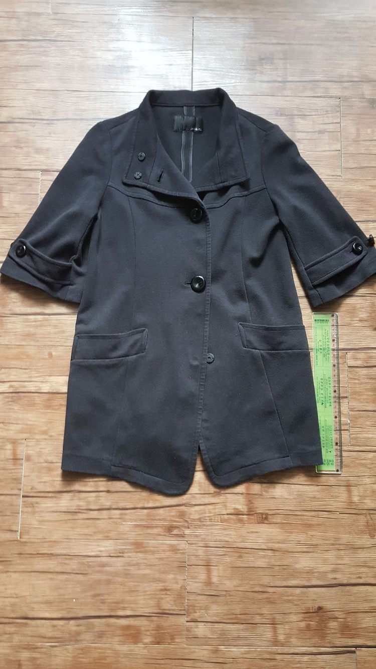 사이즈55 66 77 롱가디건 롱재킷 롱가디건 블랙--4