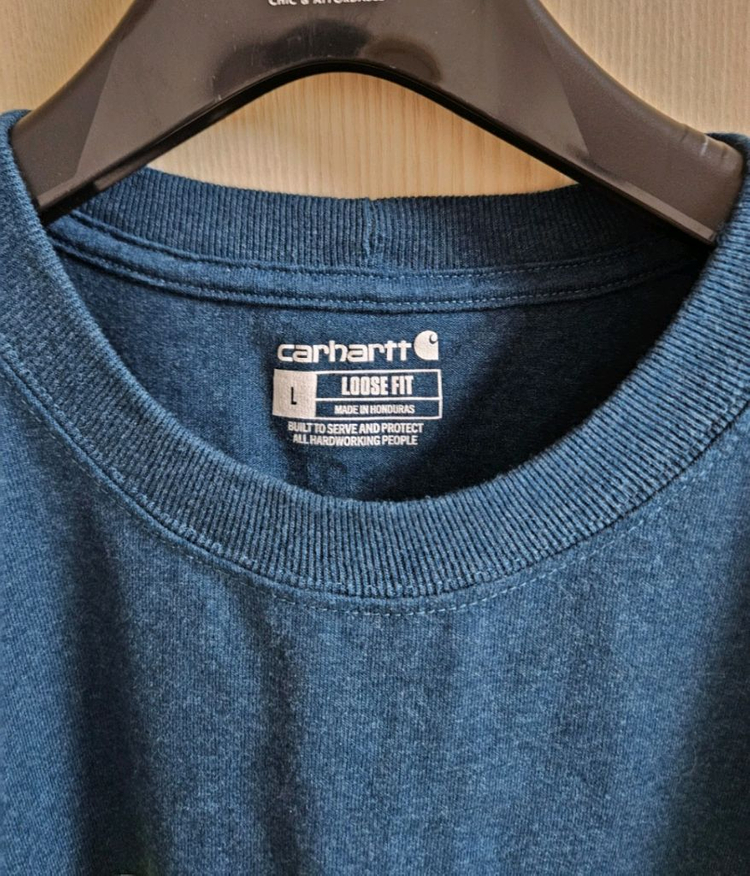 [최저가]칼하트 시그니처 로고 반팔티셔츠 나이트블루--2