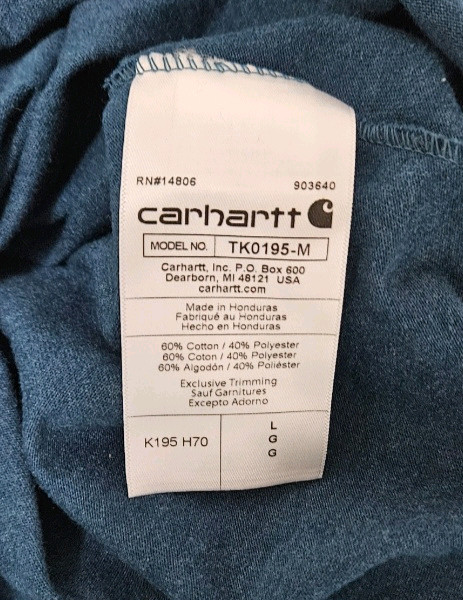 [최저가]칼하트 시그니처 로고 반팔티셔츠 나이트블루--3