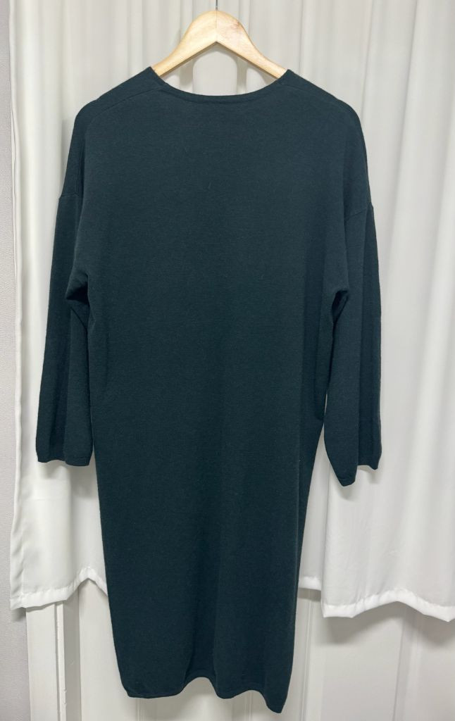 그린 브이넥 니트 원피스 이미지