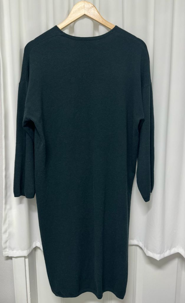 그린 브이넥 니트 원피스 이미지