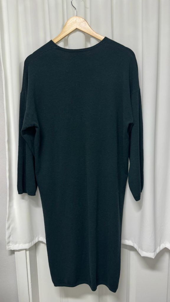 그린 브이넥 니트 원피스 이미지