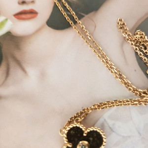 18k 브라운 마노 다이아 목걸이