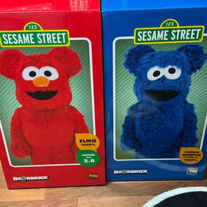 (일괄 판매) 베어브릭 1000% 엘모 쿠키몬스터 이미지