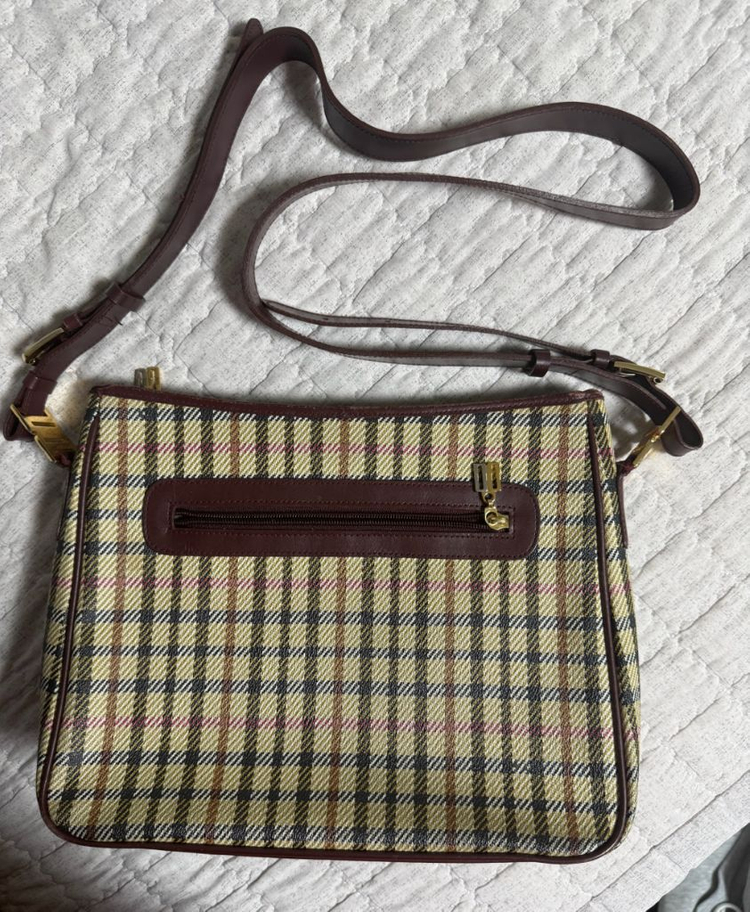 닥스 DAKS 체크 크로스 숄더백--1