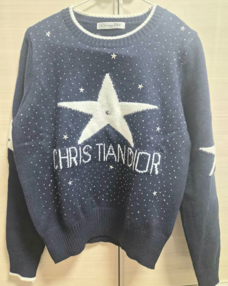 크리스찬디올 반짝이 별 니트--0