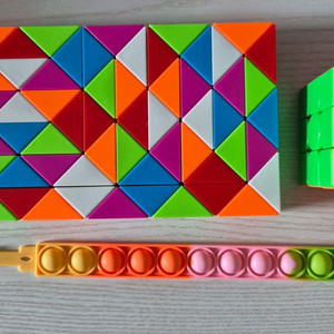 스네이크큐브 + 큐브 + 팝잇 팔찌