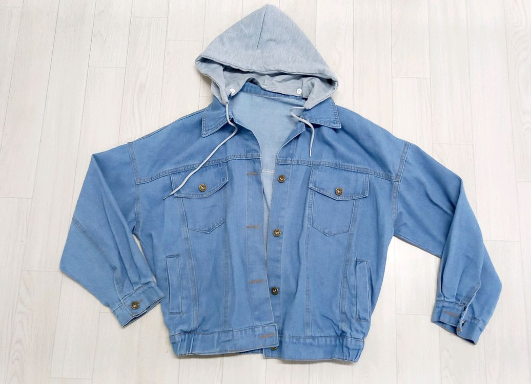 새상품 후드 청자켓-프리사이즈 이미지