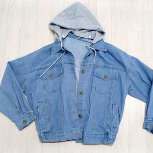 새상품 후드 청자켓-프리사이즈 이미지