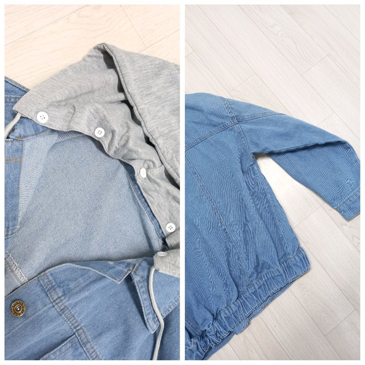 새상품 후드 청자켓-프리사이즈 이미지