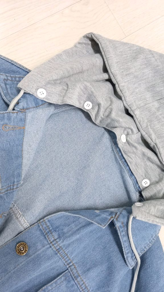 새상품 후드 청자켓-프리사이즈 이미지