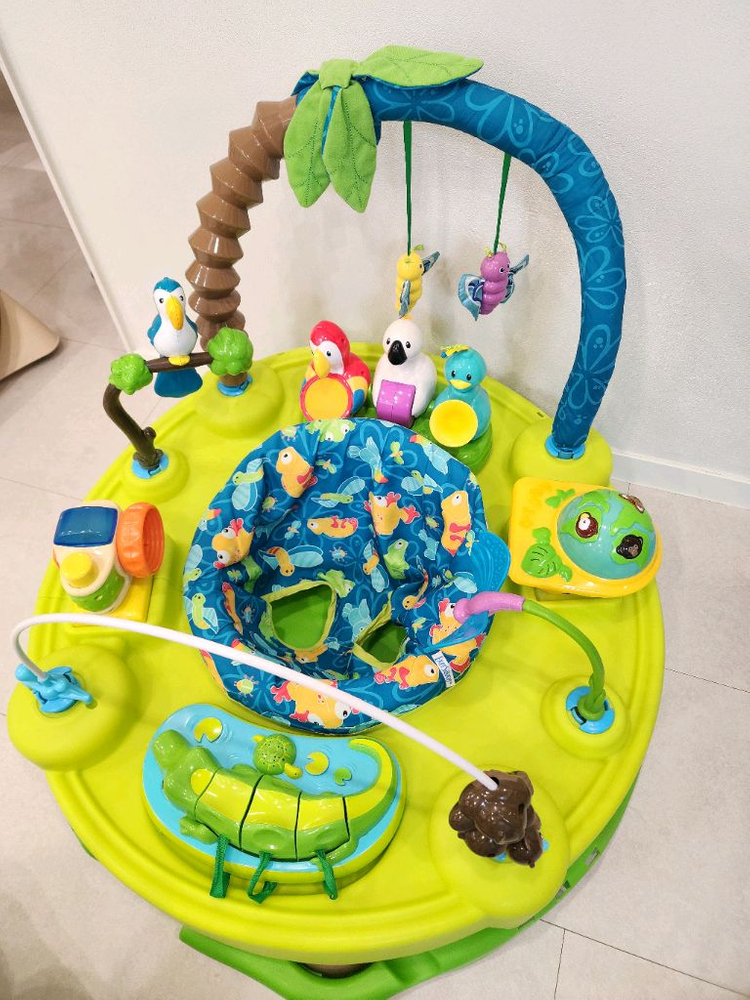 아기 점퍼루 정품 이븐플로 신형 엑서쏘서 트리플펀 아마존쏘서 정글쏘서 애니멀쏘서 상태 좋고 장난감들 이미지