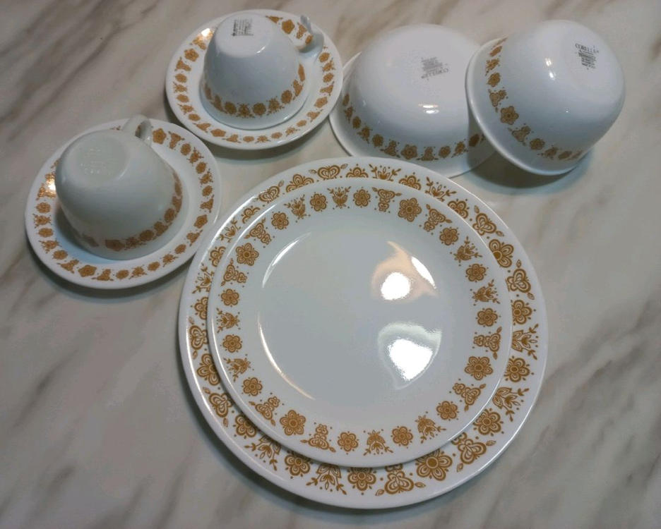 빈티지 코렐 버터플라이 골드 시리즈 개당값 이미지