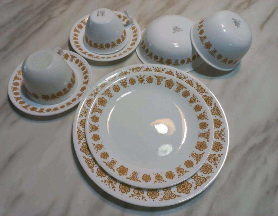 빈티지 코렐 버터플라이 골드 시리즈 개당값 이미지