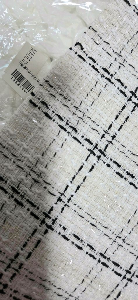 [꽃다발 만들기] 트위드 원단, 하얀 꽃 (이거전부 택포 2만)--2