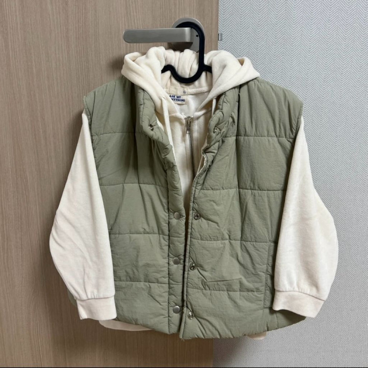 아동후드, 아동패딩조끼 새상품 2개 일괄 (유아후드, 유아패딩조끼) 이미지