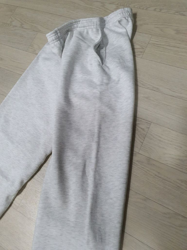 laa 스웨트 조거 팬츠 샘플 멜란지 화이트--1