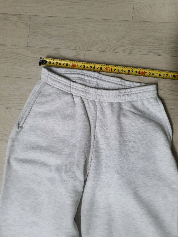 laa 스웨트 조거 팬츠 샘플 멜란지 화이트--3