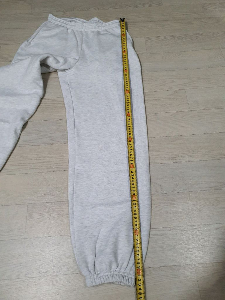 laa 스웨트 조거 팬츠 샘플 멜란지 화이트--4