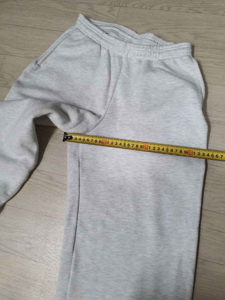 laa 스웨트 조거 팬츠 샘플 멜란지 화이트--5