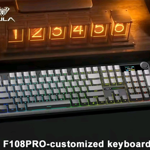 [새상품] AULA 독거미 F108 pro 그레이 측각 라떼축