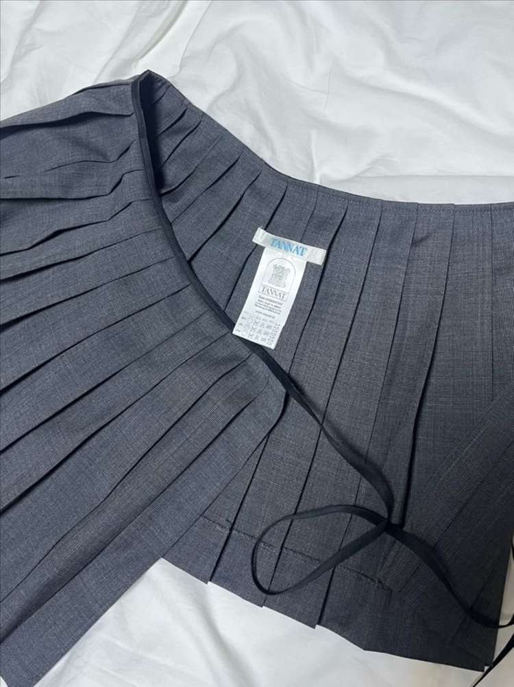 TANNAT 타낫 플리티드 레이어드 랩 스커트 S 이미지