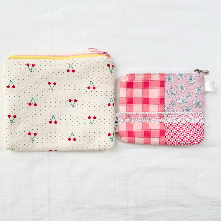 [핸드메이드 파우치 + 카드지갑 / 동전지갑] (미사용 새 제품)--1