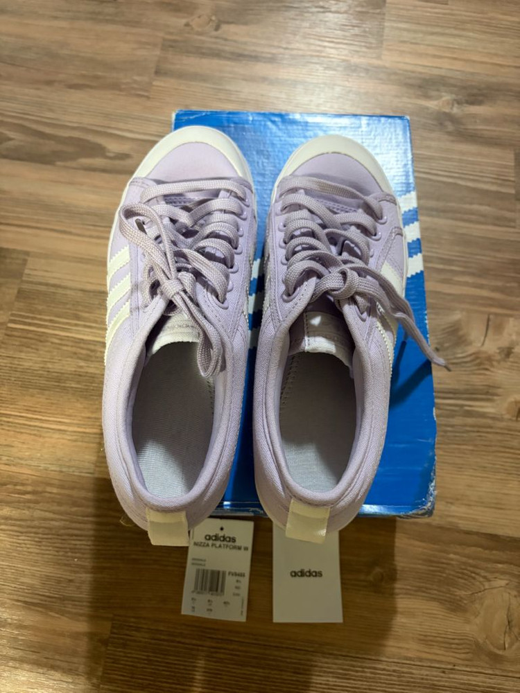 실착5분] 아디다스 니짜 플랫폼 W 라벤더 스니커즈 270--1