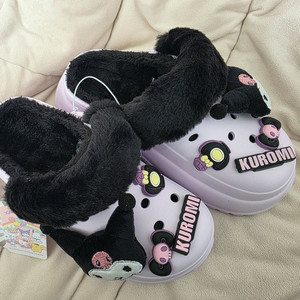 산리오 쿠로미 털 크록스 240mm 라벤더