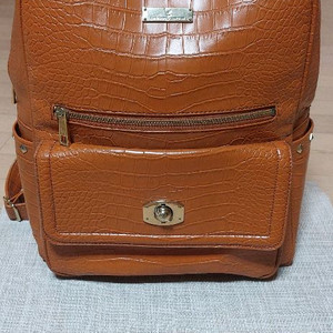 크로코다일 패턴 백팩 악어 패턴 브라운 백팩