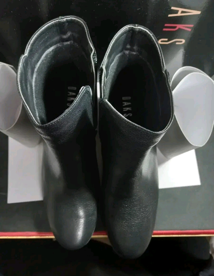 여성 닥스 통굽 원포인트 장식 앵클부츠 (240) DIB111 (새상품) 이미지