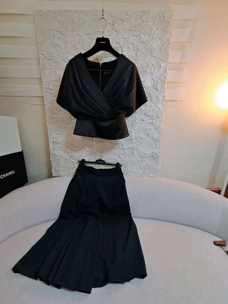 (55) 우아한 새틴셔링 블라우스 이미지