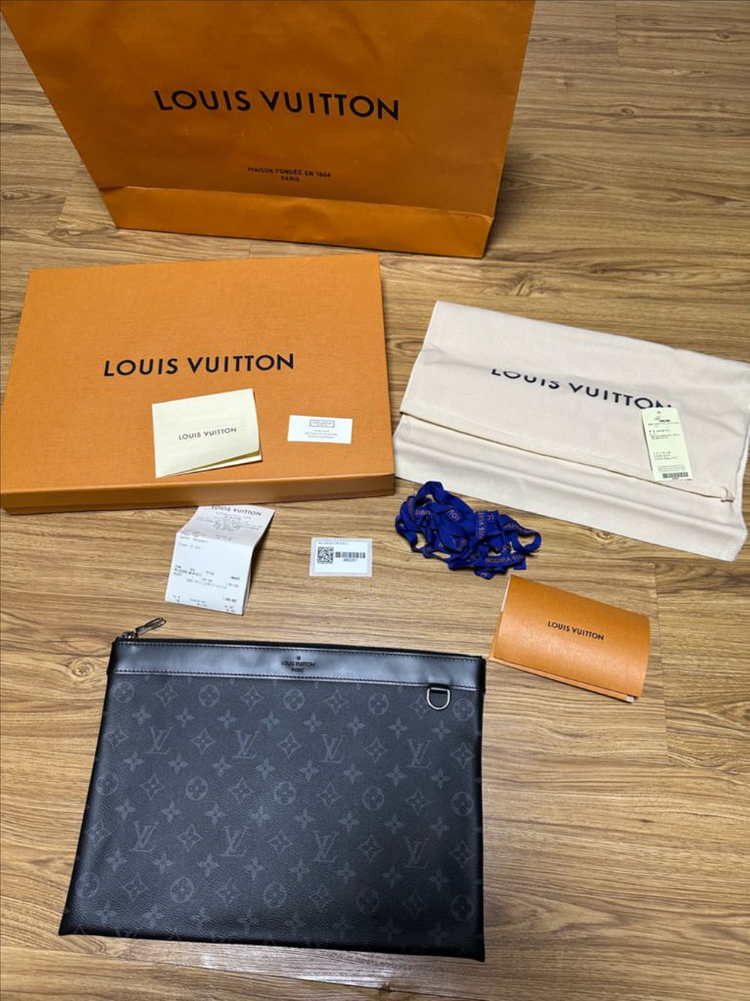 루이비통 클러치백 디스커버리 포쉐트 GM 모노그램 이클립스 클러치--0