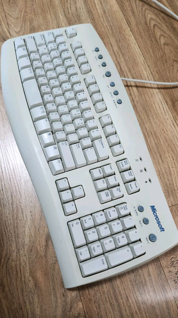 # 빈티지 마이크로소프트 인터넷 키보드 RT9443 PS2급처--5