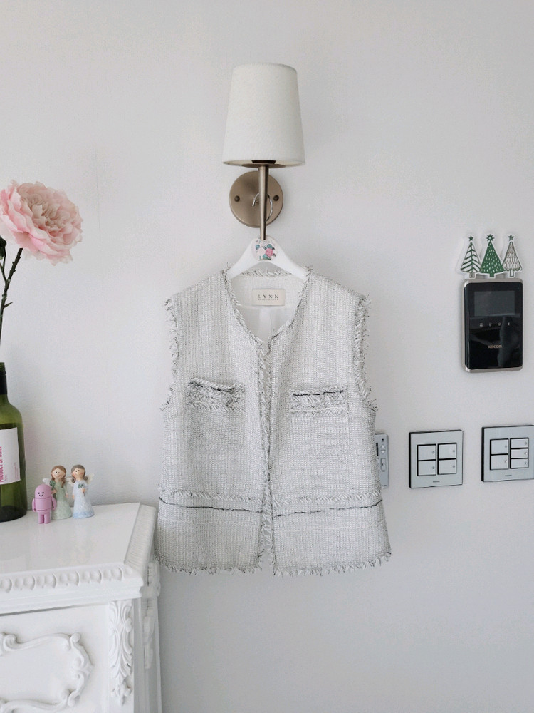 LYNN 린 트위드 베스트(반택포)--1