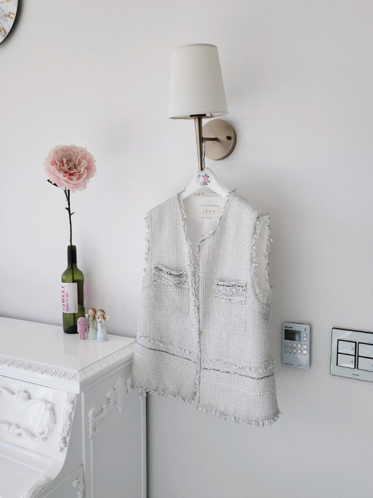 LYNN 린 트위드 베스트(반택포)--4