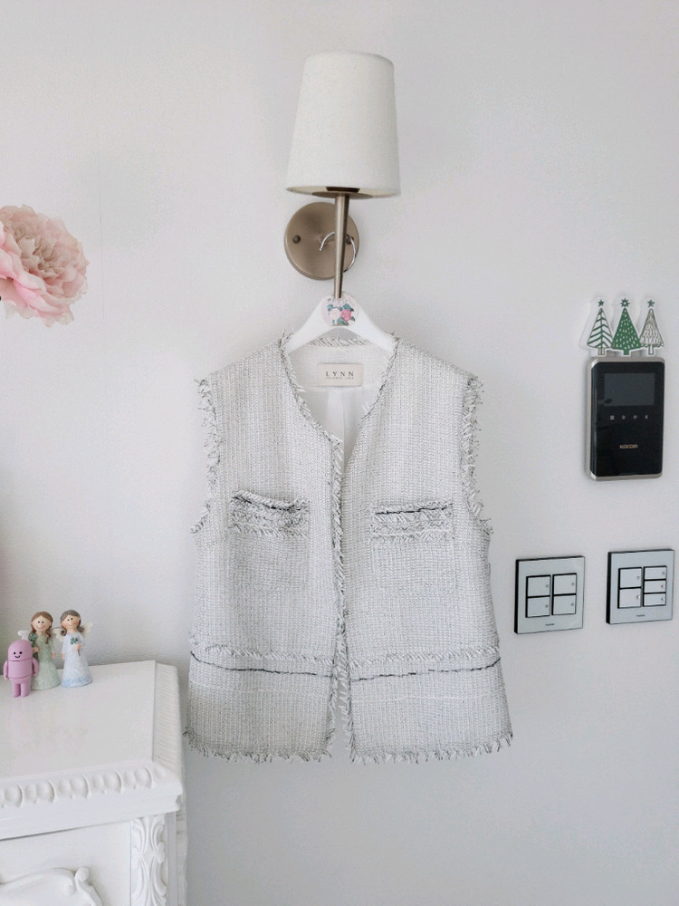 LYNN 린 트위드 베스트(반택포)--5