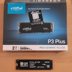 Micron Crucial P3 Plus NVMe M.2 SSD 2TB 대원CTS 마이크론 이미지