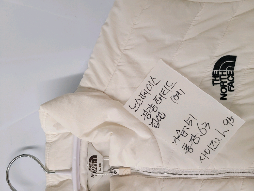 노스페이스 경량 패티드 집업 간절기 여성 L.95--6